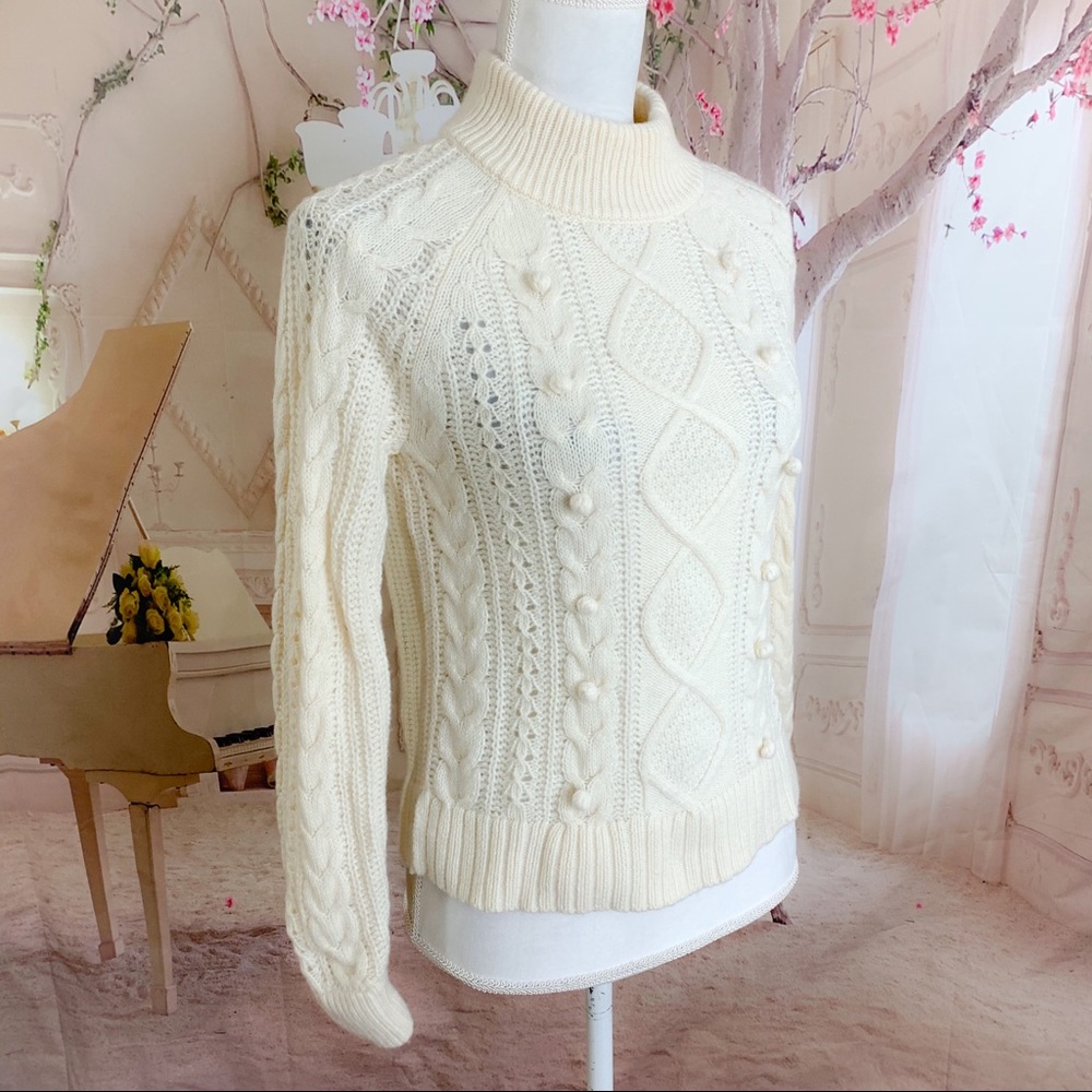 J Crew Azra Cable Knit Pull Over Sweater - Picture 6 of 11